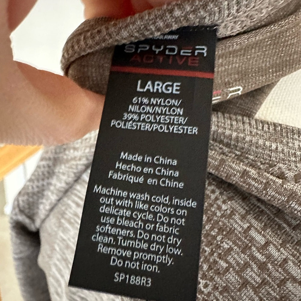 NWT Spyder Active Beige Long Sleeve Shirt - Large - Picture 8 of 11